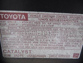 2006 TOYOTA SOLARA SE BLACK CPE 2.4L AT Z18351